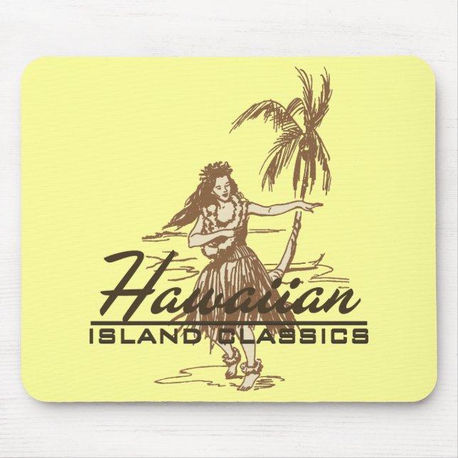 Mousepad Vende-se a ilha havaiana Hula Girl Bright (Frente)