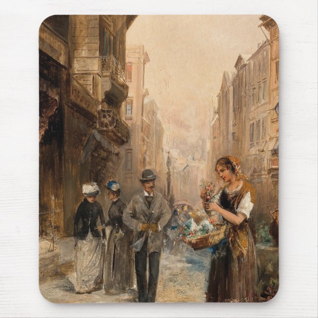 Mousepad Vendedor de Flores - Emil Barbarini (Frente)