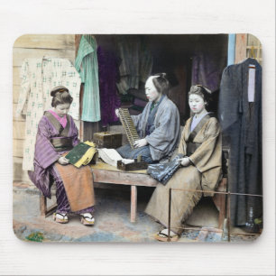 Mousepad Vendedor de Tecidos do Japão 1870