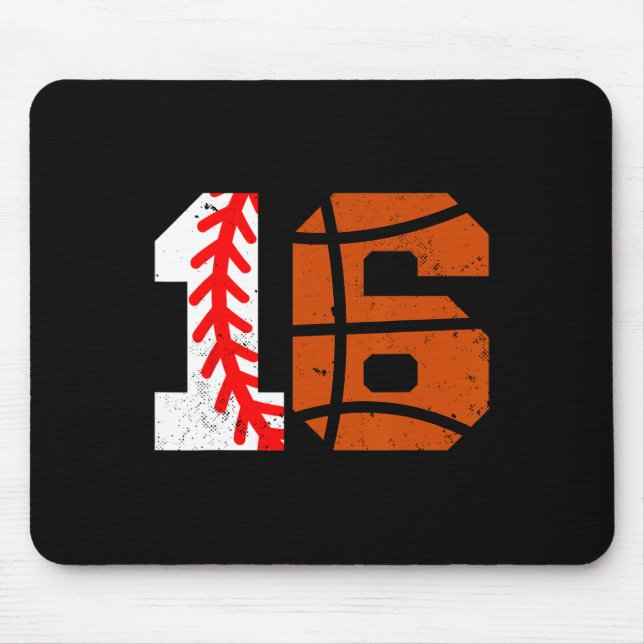 Mousepad Vender Jersey Número 16 Sketll Divertido Aniversár (Frente)