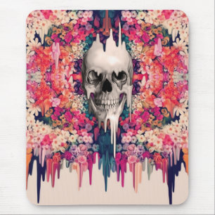 Mousepad Vendo o crânio de derretimento do açúcar da cor