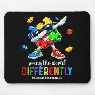 Mousepad Vendo o Mundo de Forma Diferente Conscientização d