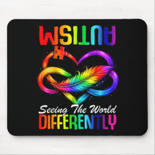 Mousepad Vendo o Mundo de Forma Diferente Conscientização s