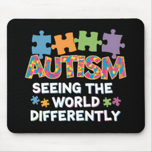 Mousepad Vendo o Mundo de Forma Diferente Conscientização s