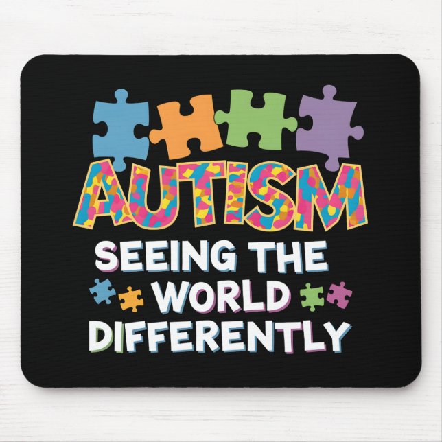 Mousepad Vendo o Mundo de Forma Diferente Conscientização s (Frente)