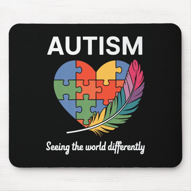 Mousepad Vendo O Mundo Diferentemente Autismo Sensibilizar  (Frente)