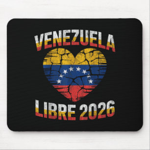 Mousepad Venezuela Livre 2026 Bandeira do Coração da Venezu