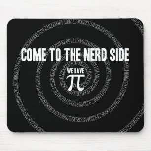 Mousepad Venha ao lado do Nerd para Pi em preto