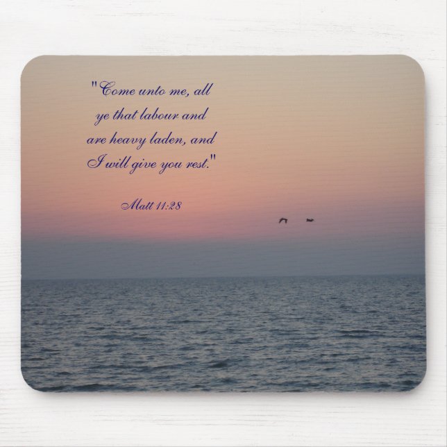 Mousepad "Venha até mim, todo o YE que trabalha… (Frente)