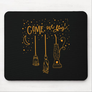 Mousepad Venha, nos divertimos, Feliz Halloween Bruxa Hocus
