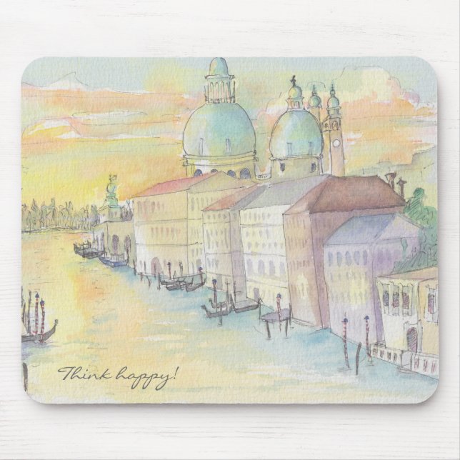 Mousepad "Venice Watercolor Sketch" (Frente)