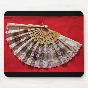 Mousepad Ventilador de mão Ornamentado mantido em um plano