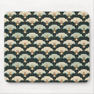 Mousepad Ventilador Dourado com inspiração japonesa