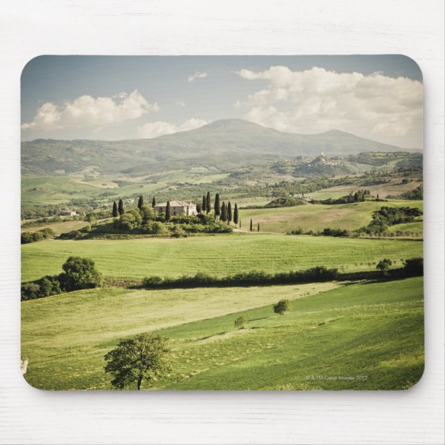 Mousepad Ver a paisagem da Tuscana para a fazenda e 2 (Frente)