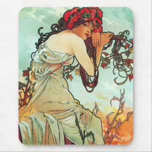 Mousepad Verão, as estações, Mucha