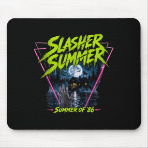 Mousepad Verão de terror engraçado dos anos 80 retrô