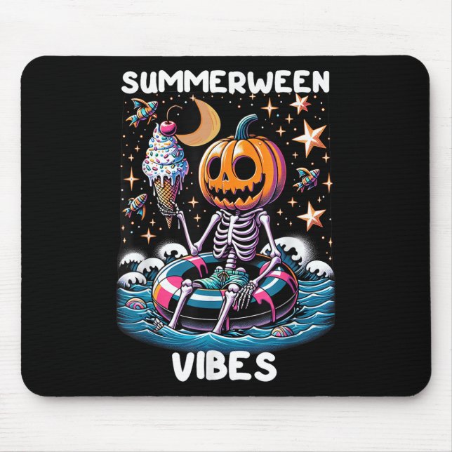 Mousepad Verão Halloween Engraçado Esqueleto De Gelo (Frente)
