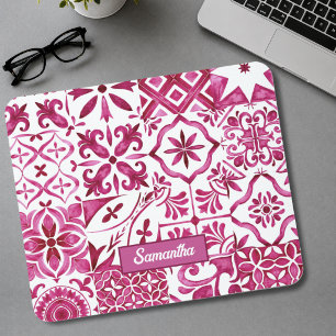 Mousepad Verão majólica vermelho siciliano Mediterrâneo