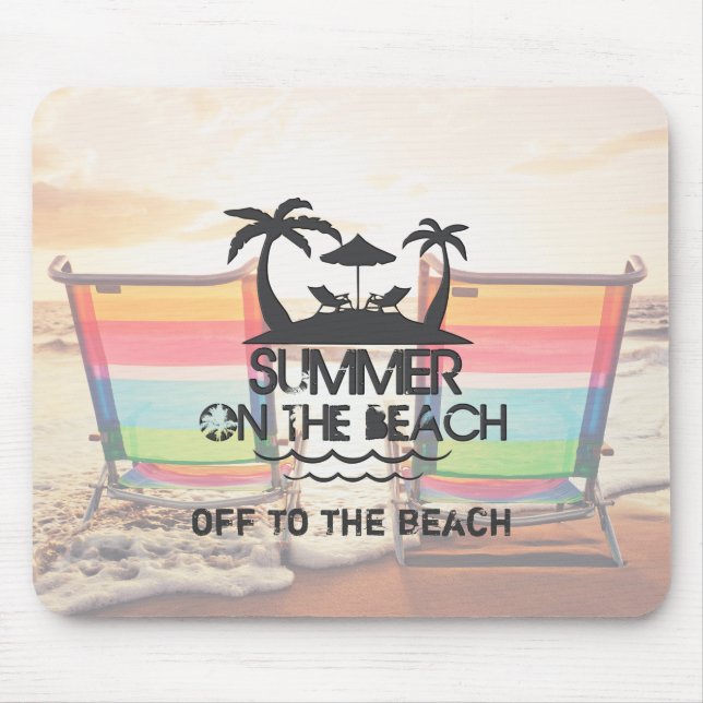 Mousepad Verão na praia | Personalizado (Frente)