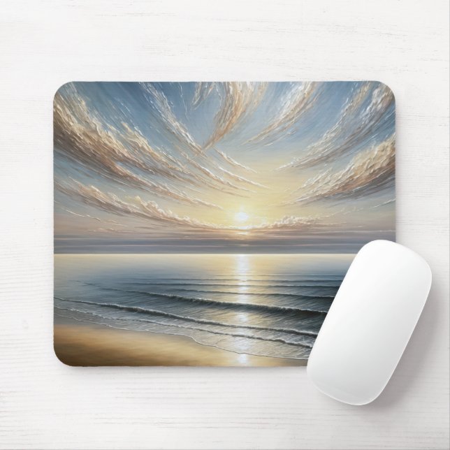 Mousepad Verão Oceano Sunrise (Com mouse)