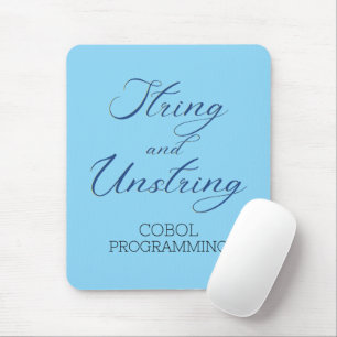 Mousepad Verbo de programação Cobol String e Unstring