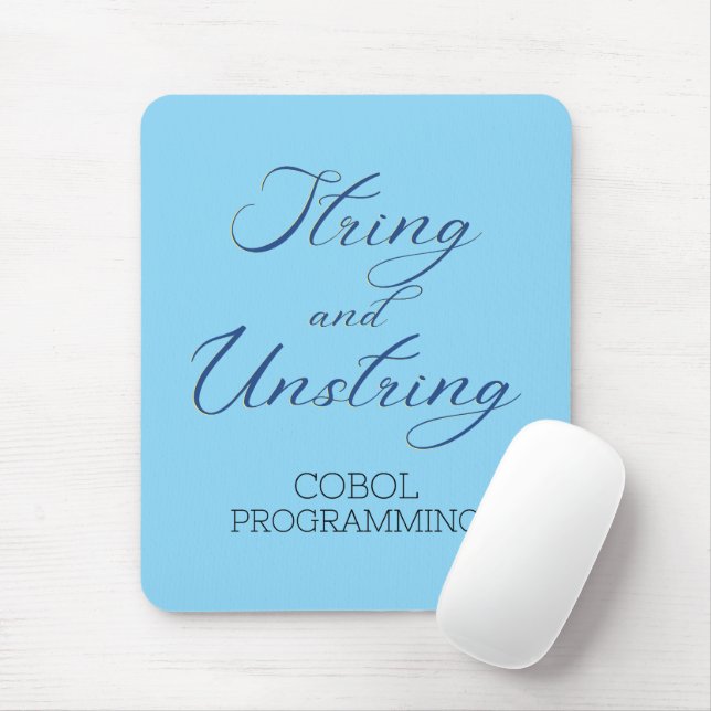 Mousepad Verbo de programação Cobol String e Unstring (Com mouse)