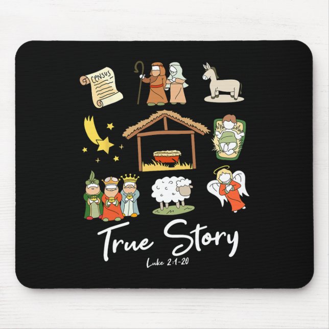 Mousepad Verdadeira História do Nascimento de Jesus Natal F (Frente)