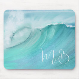 Mousepad Verdadeira Vacinação da Cena do Mar de Onda Azul