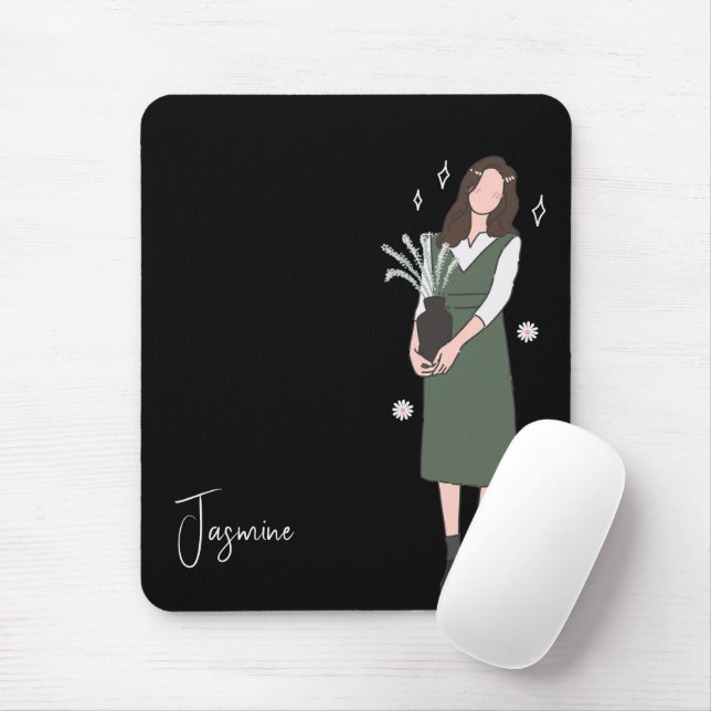 Mousepad Verdant Blossom Personalizável (Com mouse)