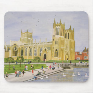 Mousepad Verde 1989 da catedral e da faculdade de Bristol