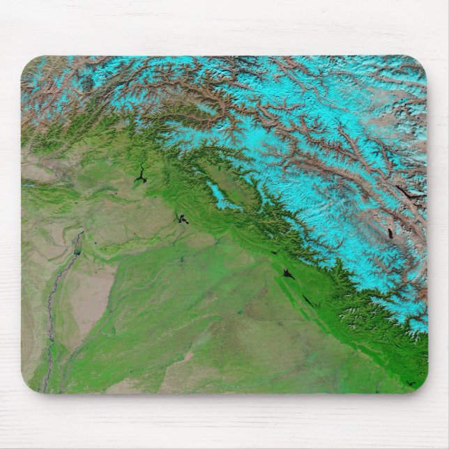 Mousepad Verde abstrato Azul (Frente)
