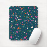 Mousepad Verde Azul Escuro com Teal Cor de Laranja Rosa Ter<br><div class="desc">Moody deep teal ganha um soco de diversão com trechos de laranja,  fúcsia,  oliveira,  fazer e aqua este mouse pad uma escolha divertida para o amante moderno do meio século.</div>