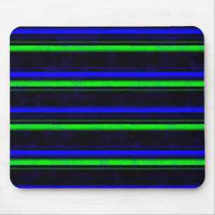 Mousepad Verde azul preto às riscas