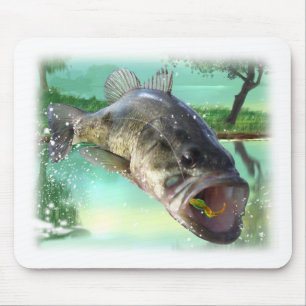 Mousepad verde baixo dos peixes