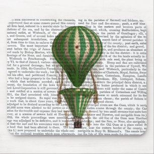 Mousepad Verde-balão de ar quente em camadas