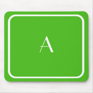 Mousepad Verde de Kelly Barata com Monograma Branc