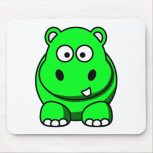 Mousepad Verde do hipopótamo