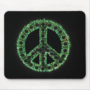 mousepad verde do sinal de paz