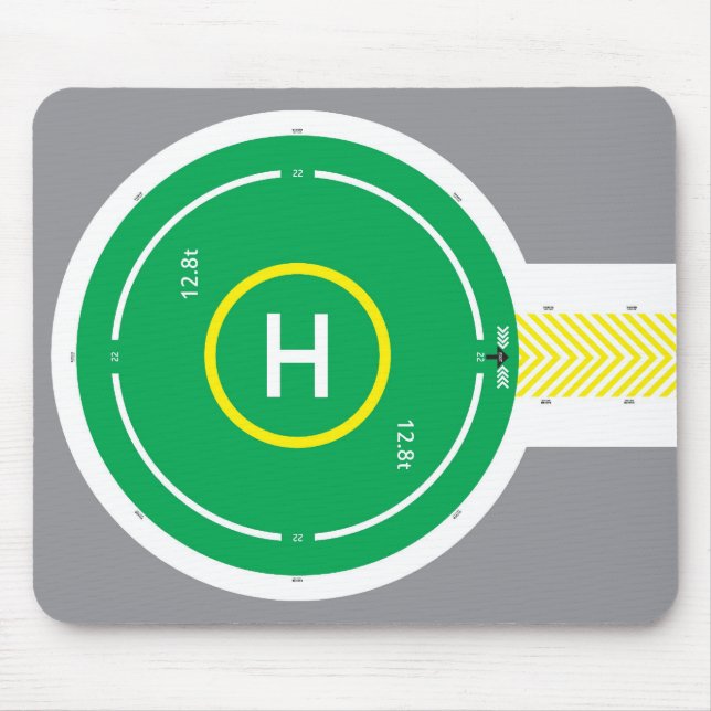 Mousepad Verde do tapete do rato do HeliDECK de sentido (Frente)