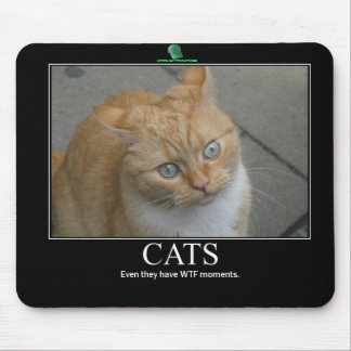 Mousepad VERDE dos GATOS das PRODUÇÕES WTF do