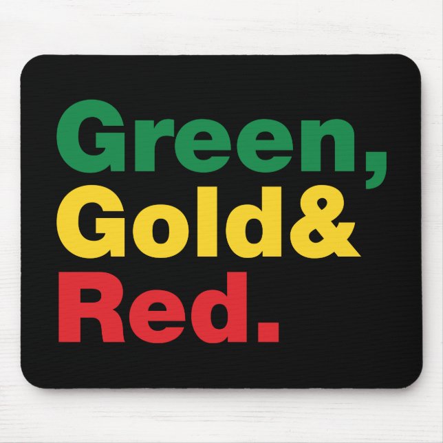 Mousepad Verde, Dourado e Vermelho. (Frente)