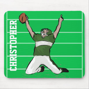 Mousepad Verde e branco feitos sob encomenda do aterragem