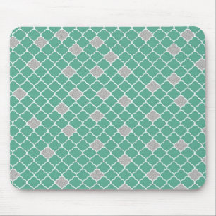 Mousepad Verde e Silver Marroquino