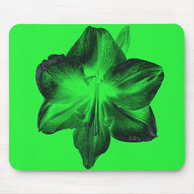 Mousepad Verde Escuro sobre o Amaryllis Verde Claro (Frente)