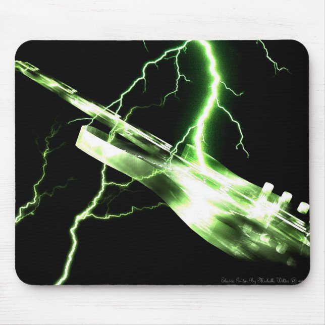 Mousepad verde-GUITAR ELÉTRICO (Frente)