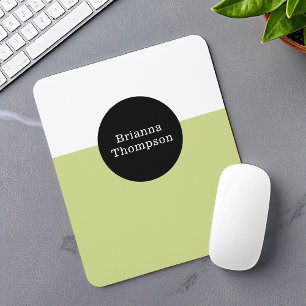 Mousepad Verde limão de Bloco de Cor de Dois Tom Retroativo