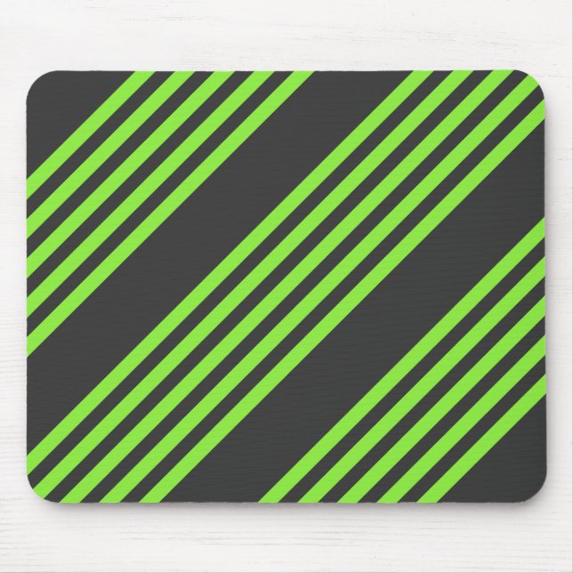 Mousepad Verde limão e carvão de cinco faixas (Frente)