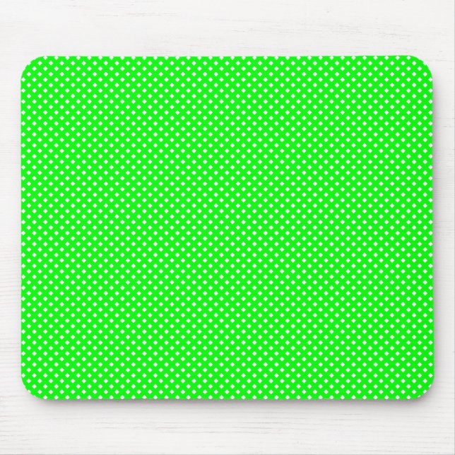 Mousepad Verde líquido do teste padrão com branco (Frente)