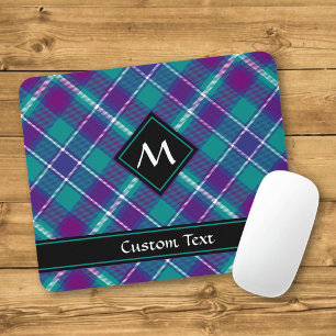 Mousepad Verde marinho, Roxo e Tartan Azul