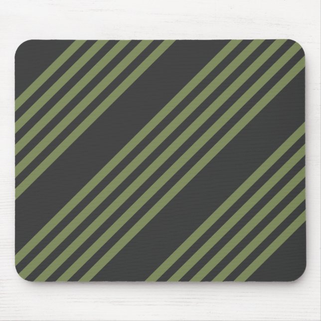 Mousepad Verde-oliva e carvão de cinco faixas (Frente)